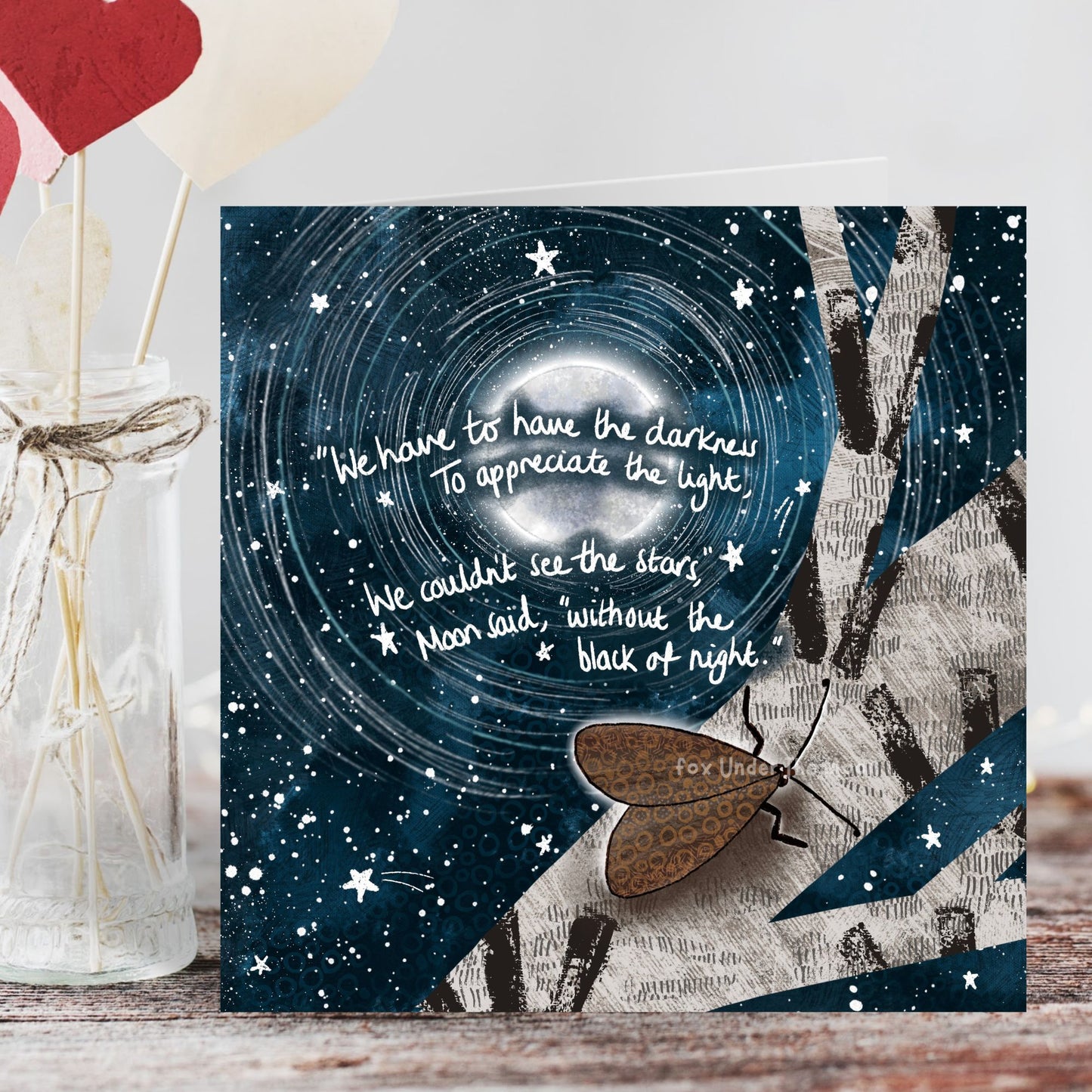 'Darkness' Single Greeting Card