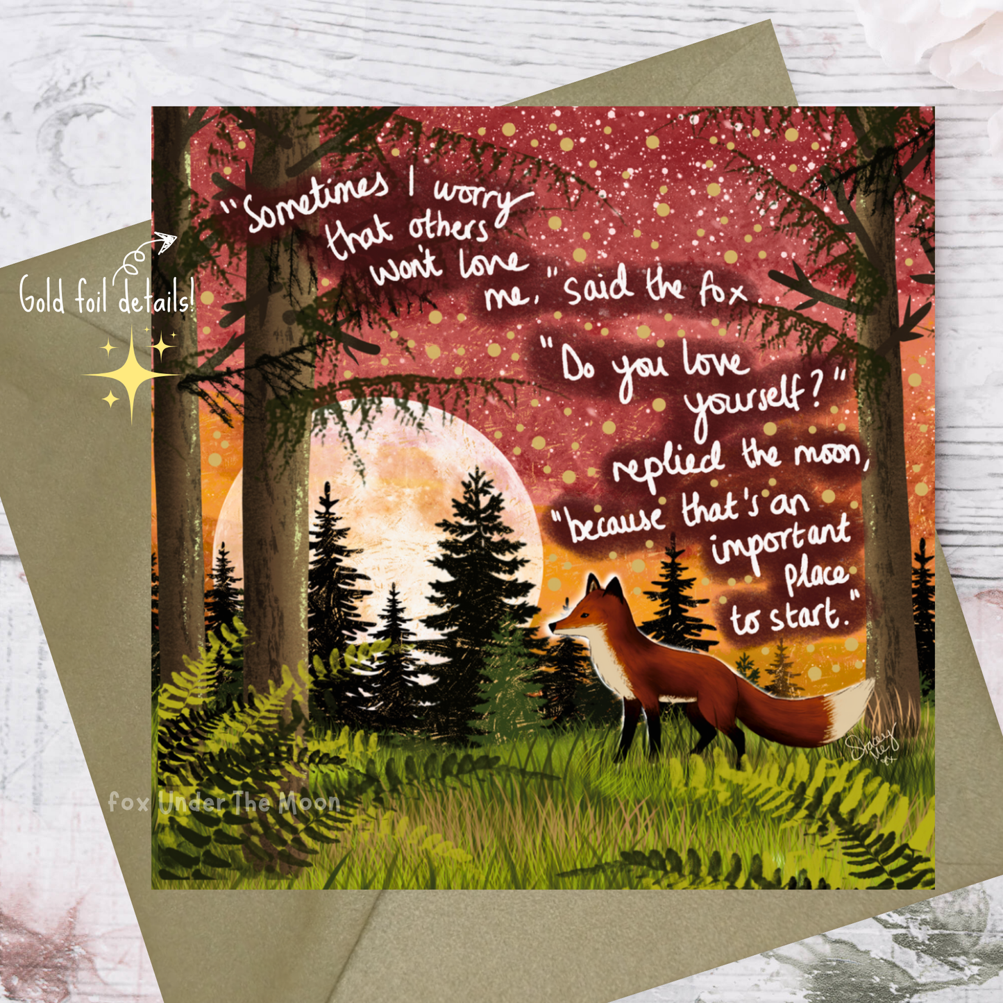 'Love Yourself' Single Greeting Card