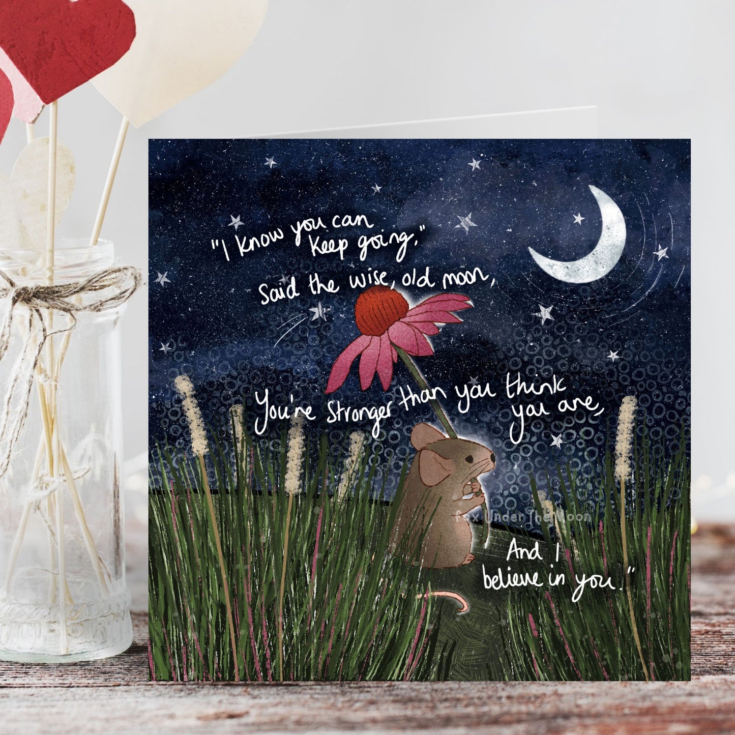 'Stronger' Single Greeting Card