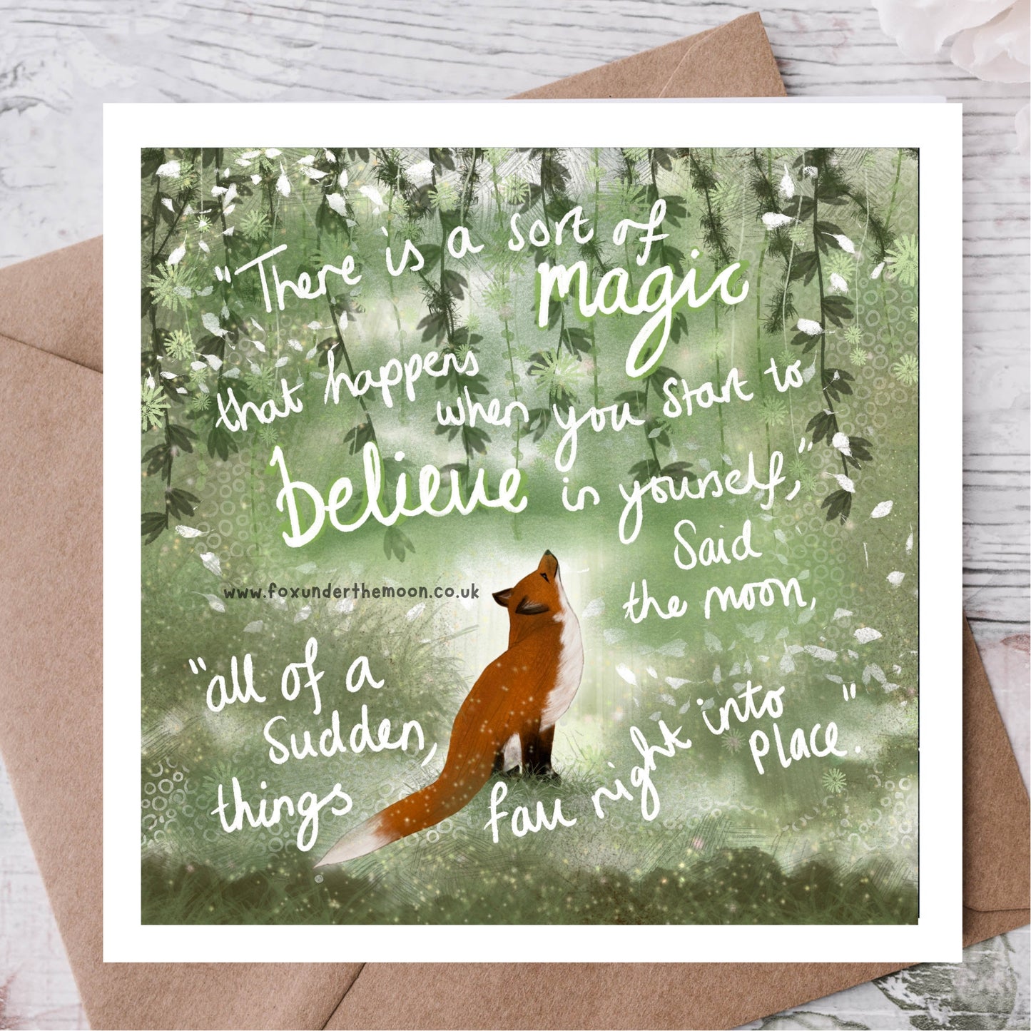 'Believe' Single Greeting Card