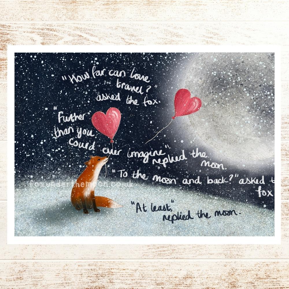 'To The Moon and Back' Art Print