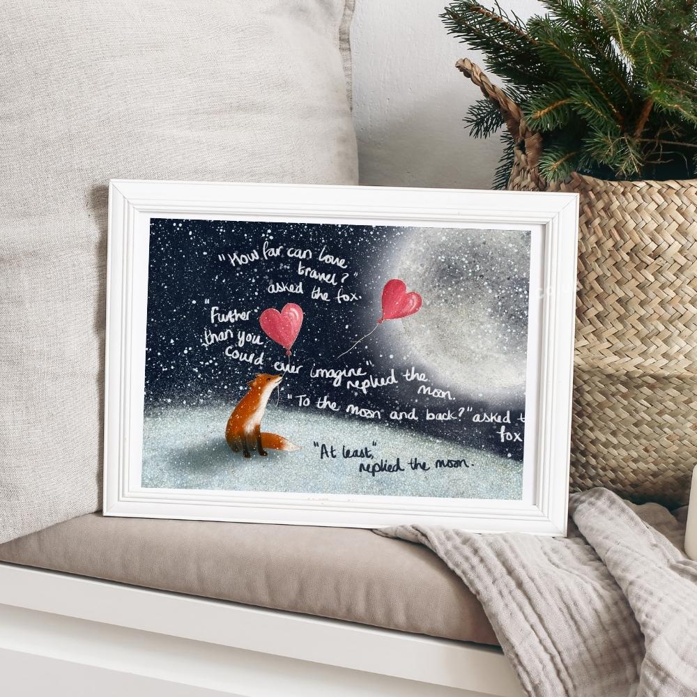 'To The Moon and Back' Art Print
