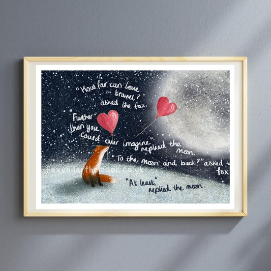 'To The Moon and Back' Art Print