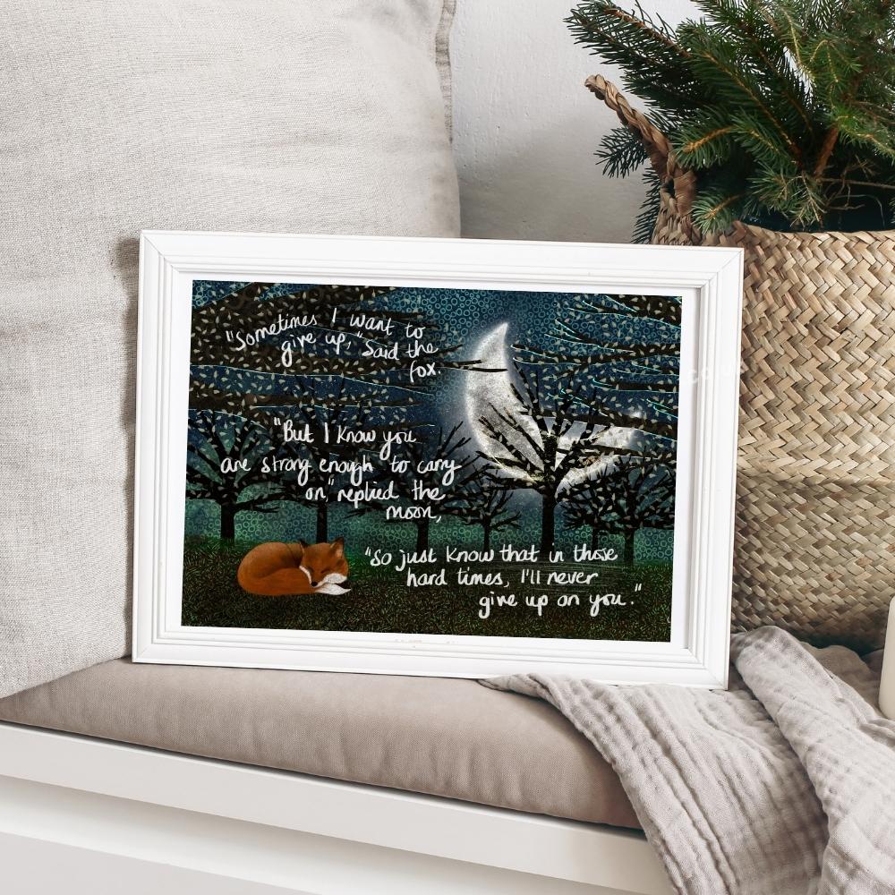 'Never Give Up' Art Print