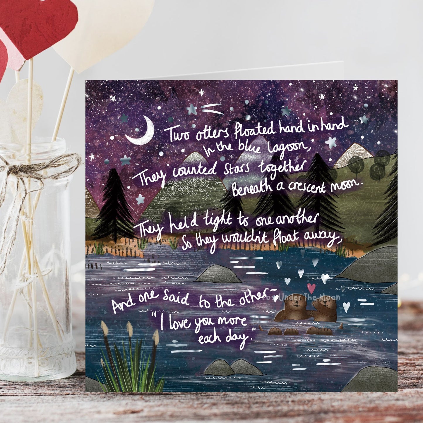 'Hand In Hand' Single Greeting Card