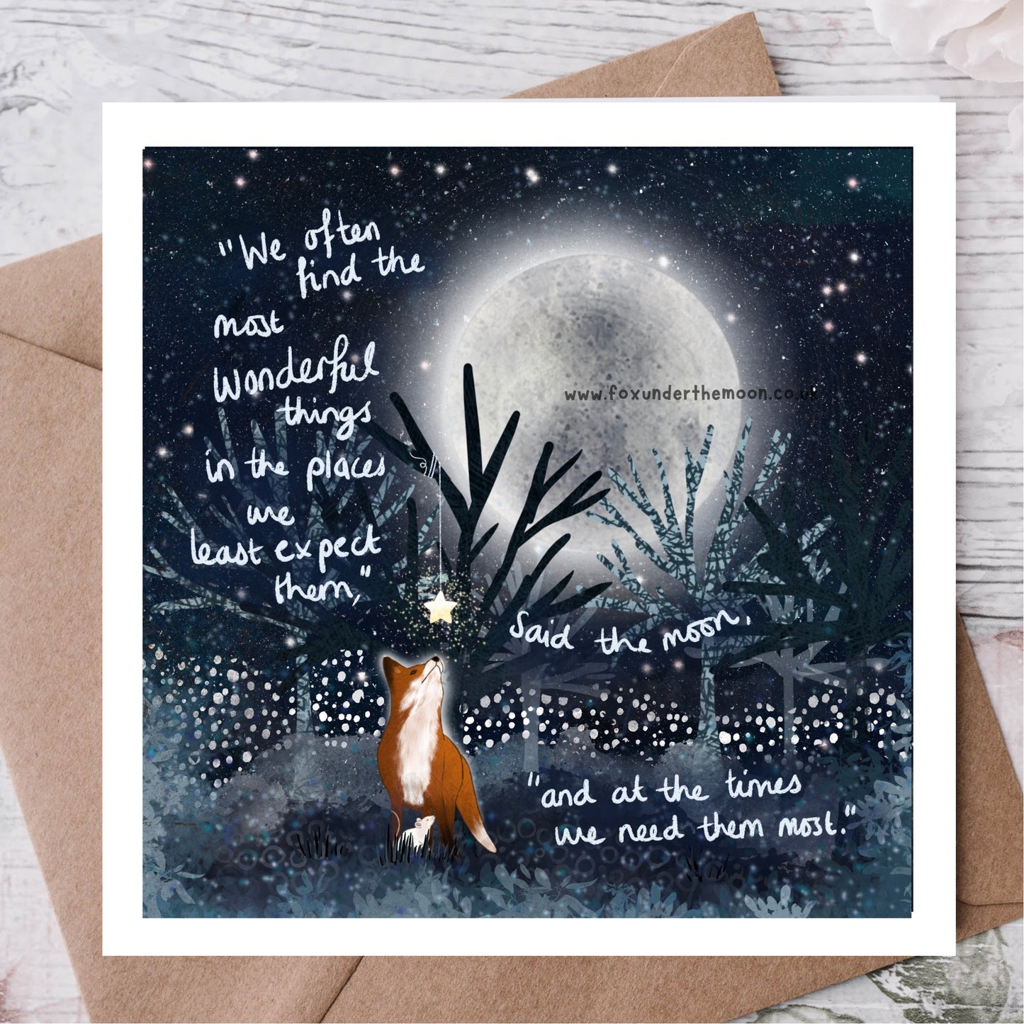 'Wonderful Things' Single Greeting Card