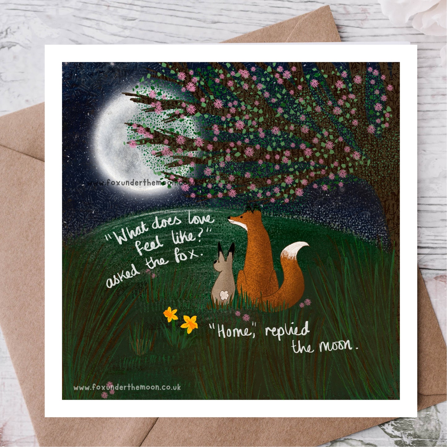 'Home' Single Greeting Card