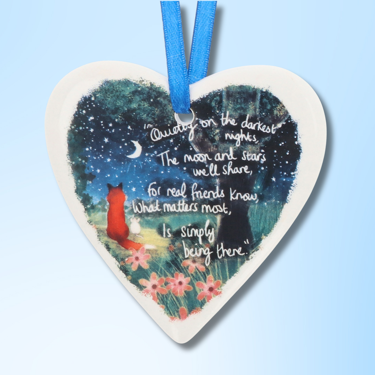 Ceramic Hanging Heart Decoration - Real Friends