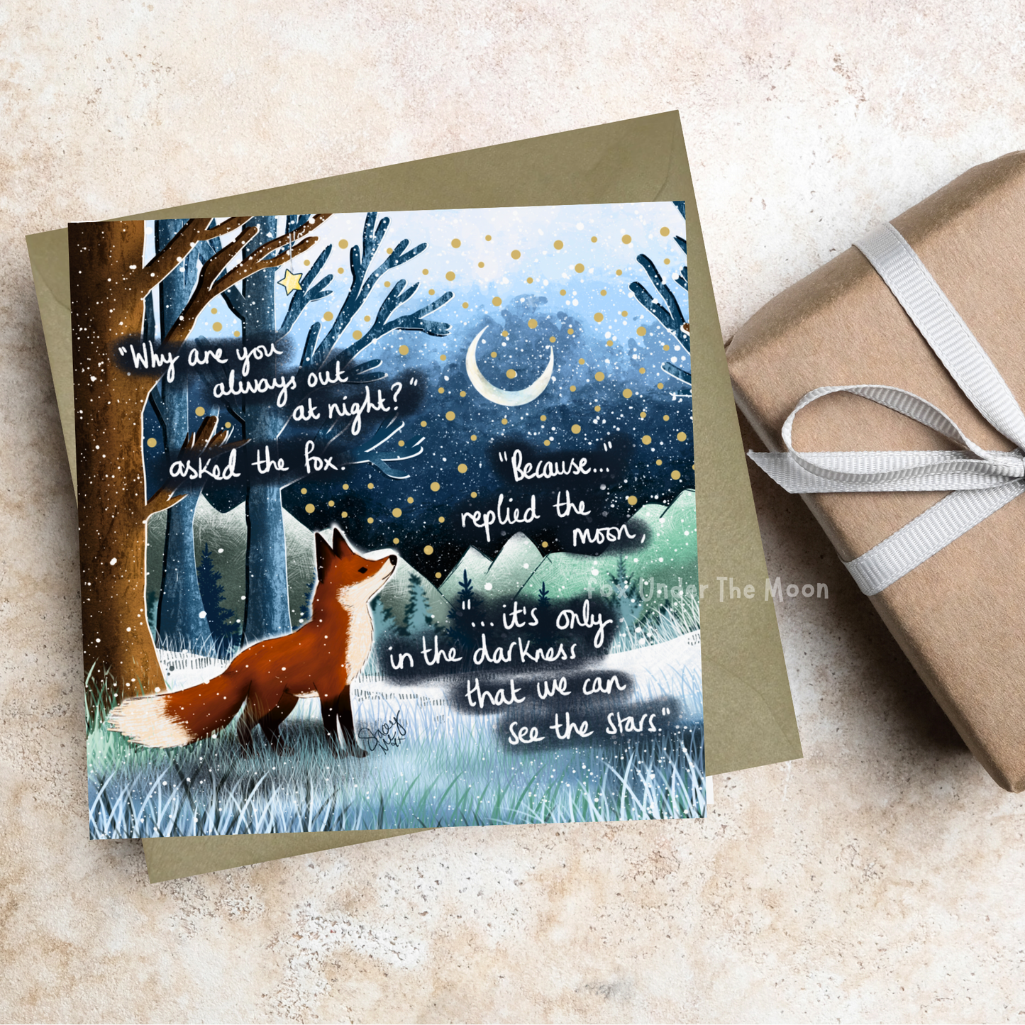 'Out At Night' Single Greeting Card