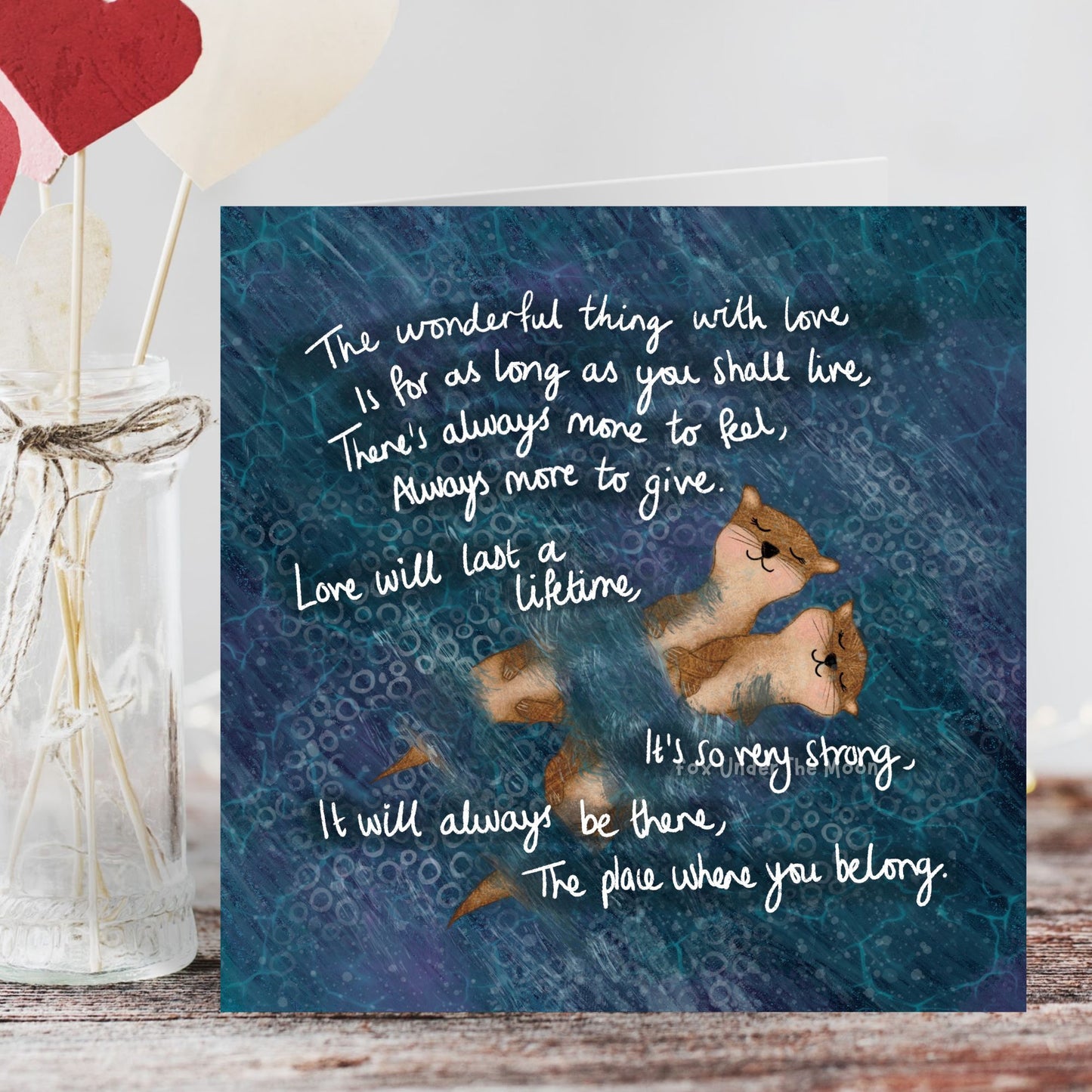 'Love' Single Greeting Card