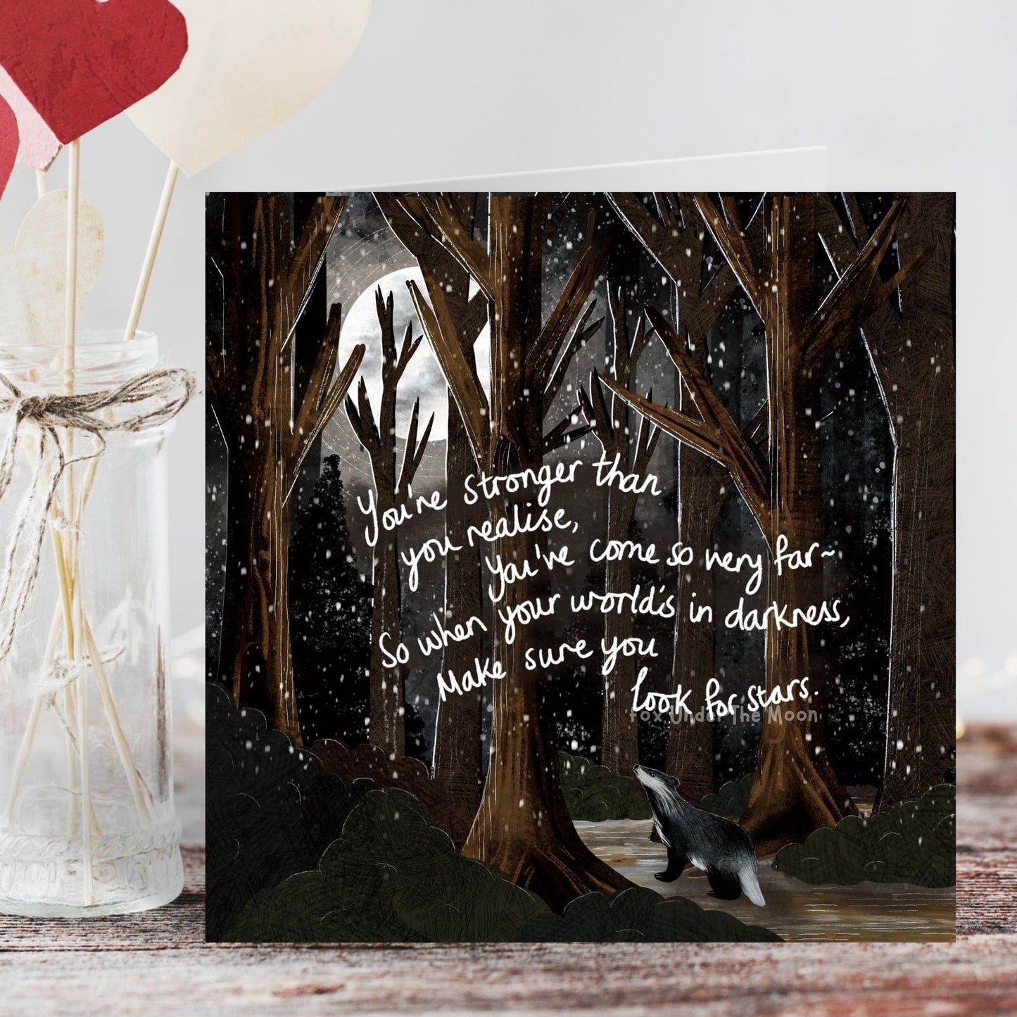 'Look For Stars' Single Greeting Card
