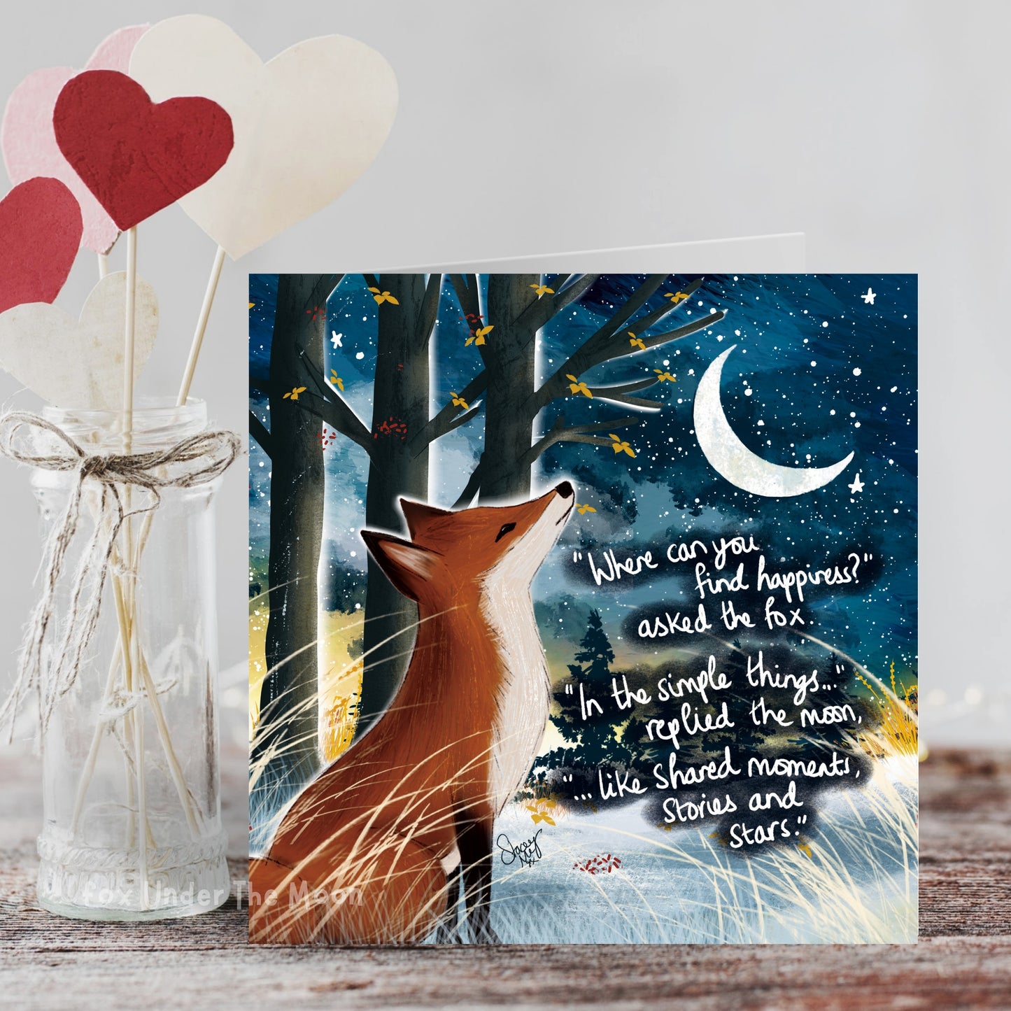 'Happiness' Single Greeting Card