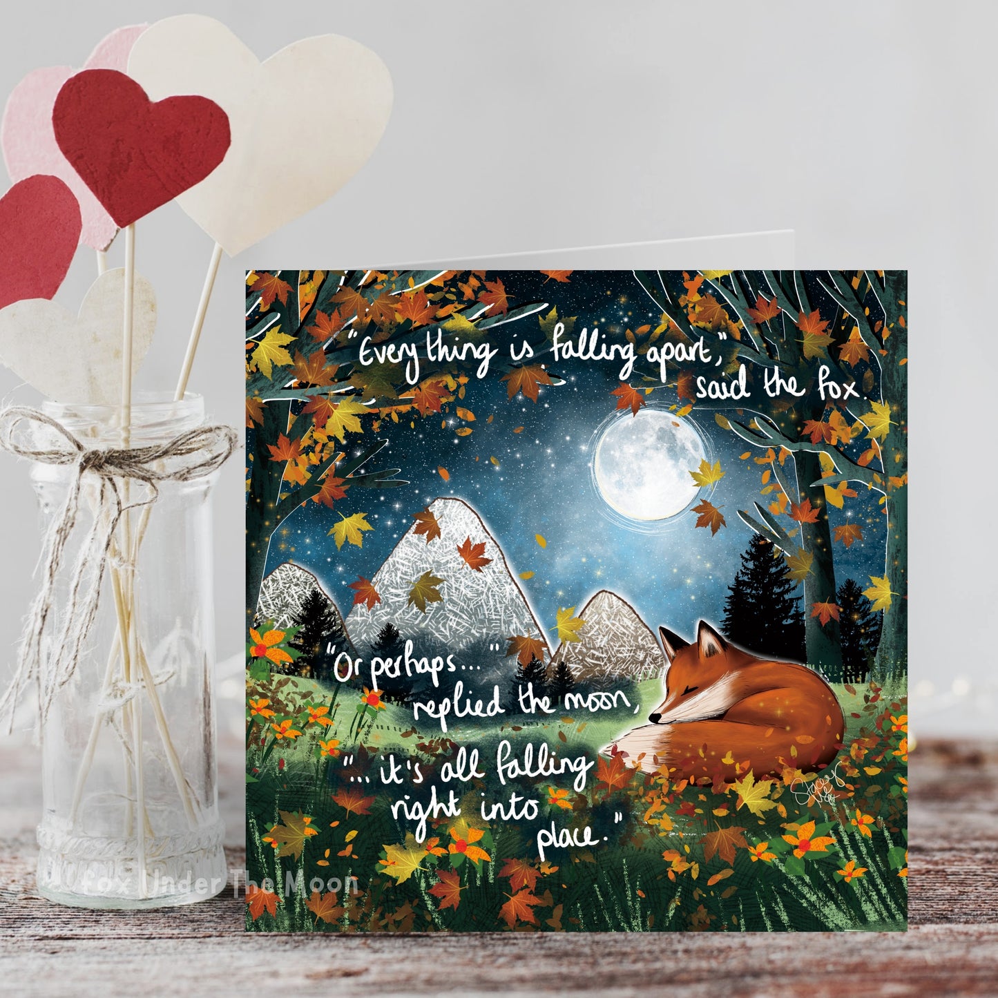'Falling Apart' Single Greeting Card