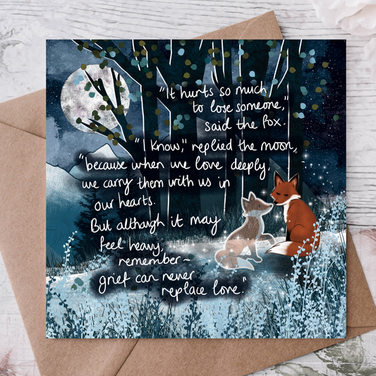 'Losing Someone' - Single Greeting Card