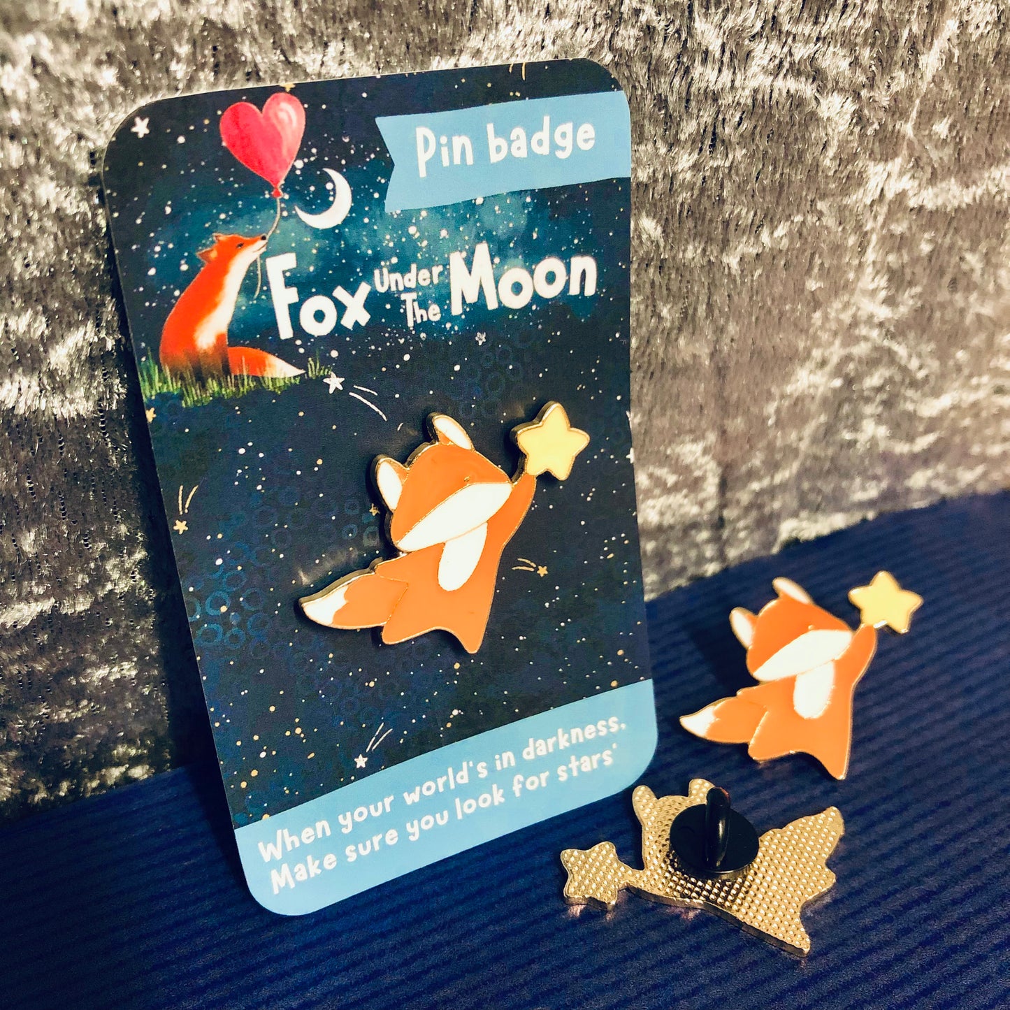Fox and Star Enamel Pin