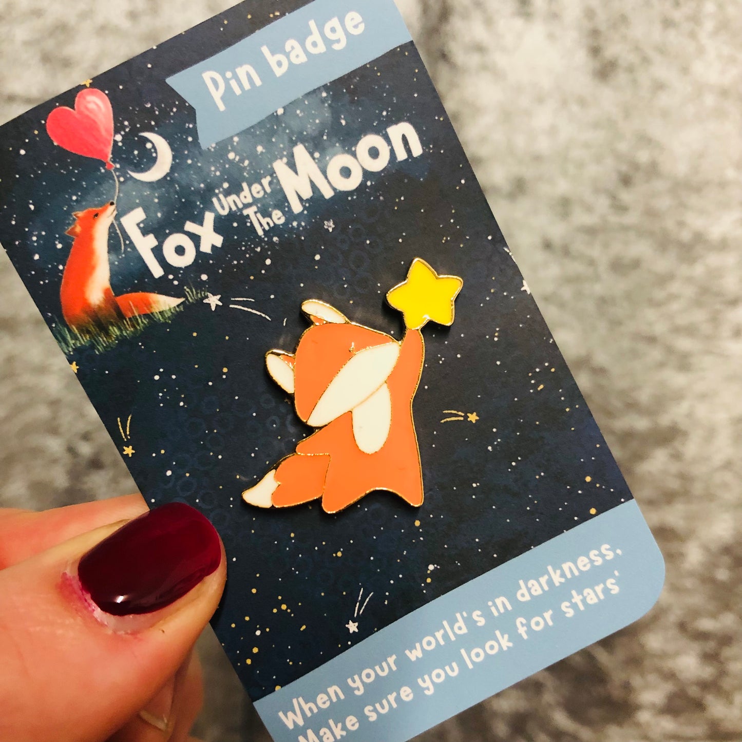 Fox and Star Enamel Pin