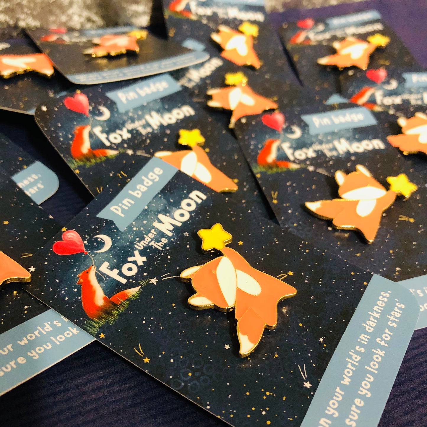 Fox and Star Enamel Pin
