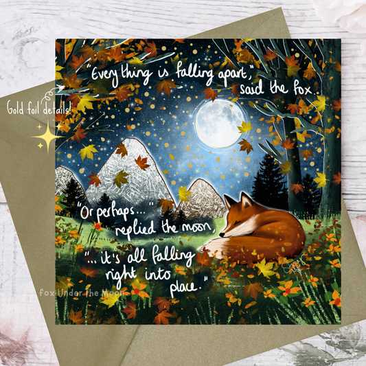 'Falling Apart' Single Greeting Card