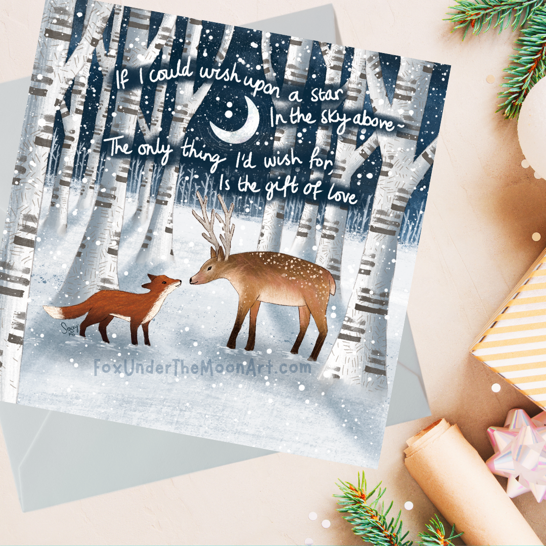 'The Gift Of Love' Single Christmas Greeting Card