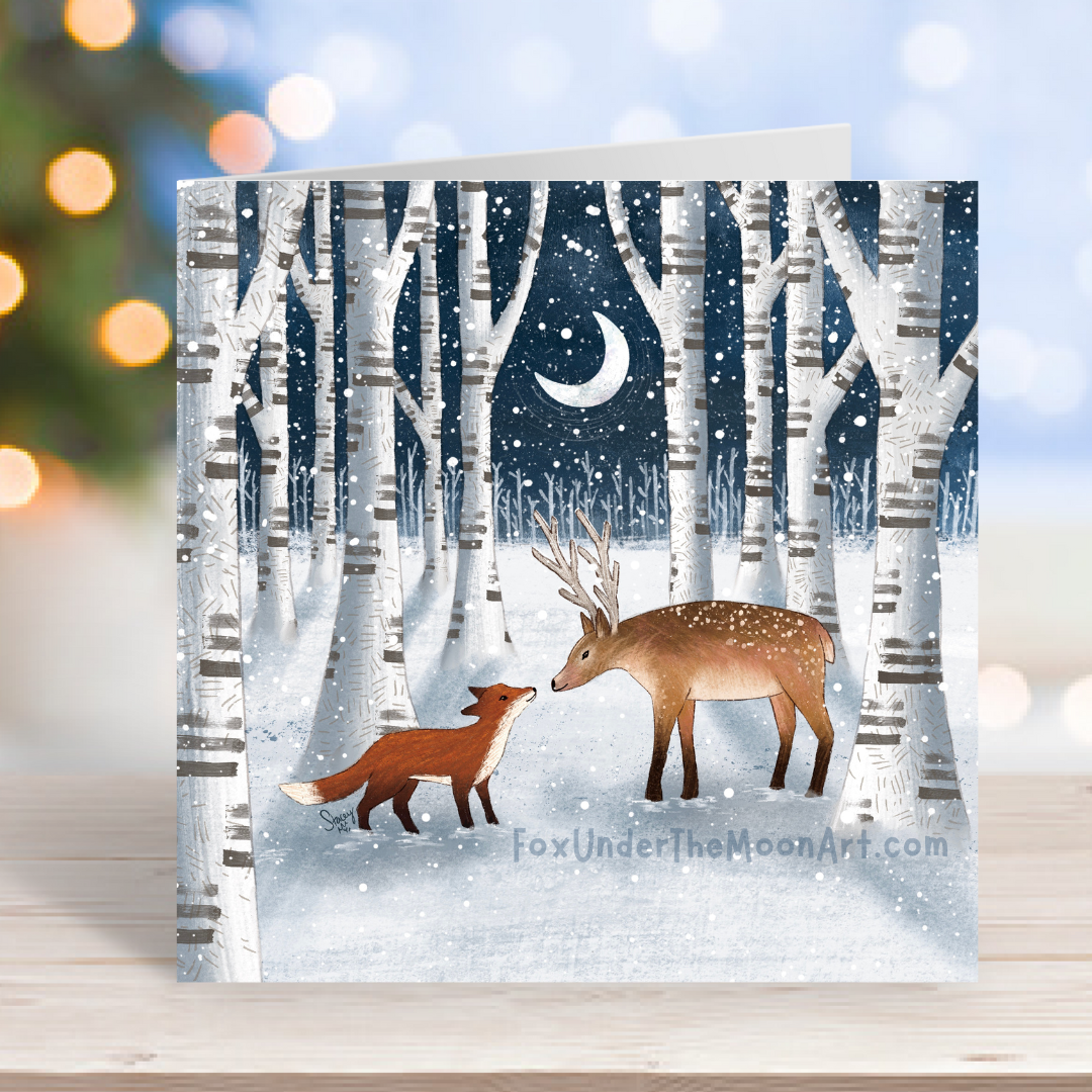 'Meet Me At Midnight' Single Christmas Greeting Card