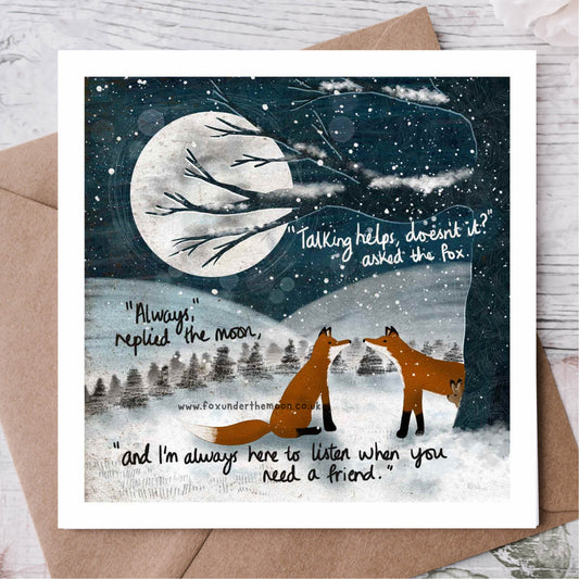 'Talking Helps' Single Greeting Card