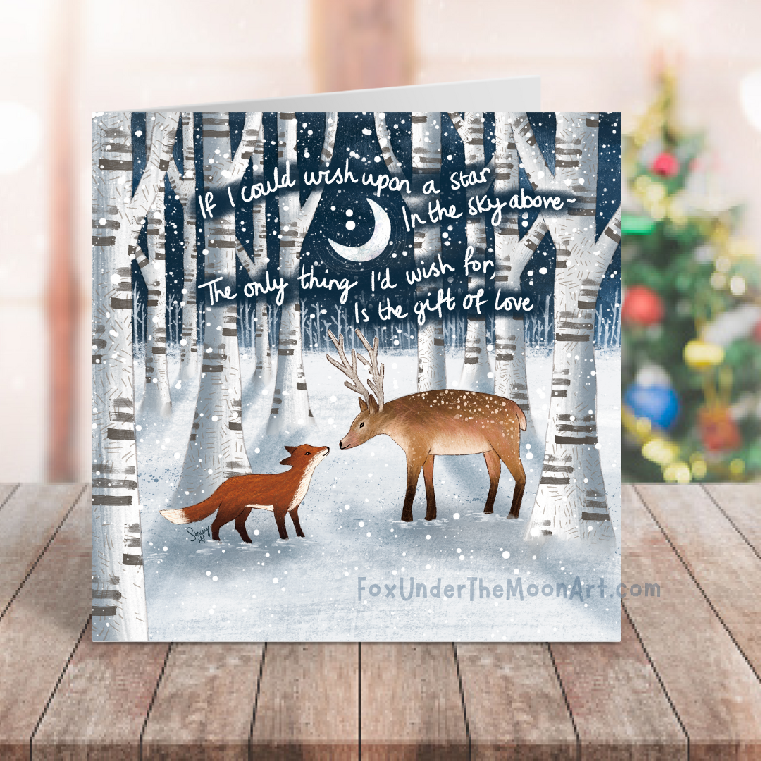 'The Gift Of Love' Single Christmas Greeting Card