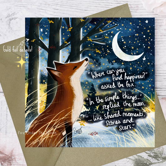 'Happiness' Single Greeting Card