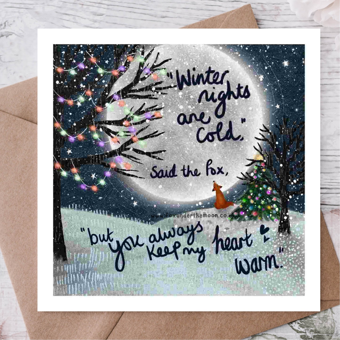 'Keep My Heart Warm' Single Christmas Greeting Card