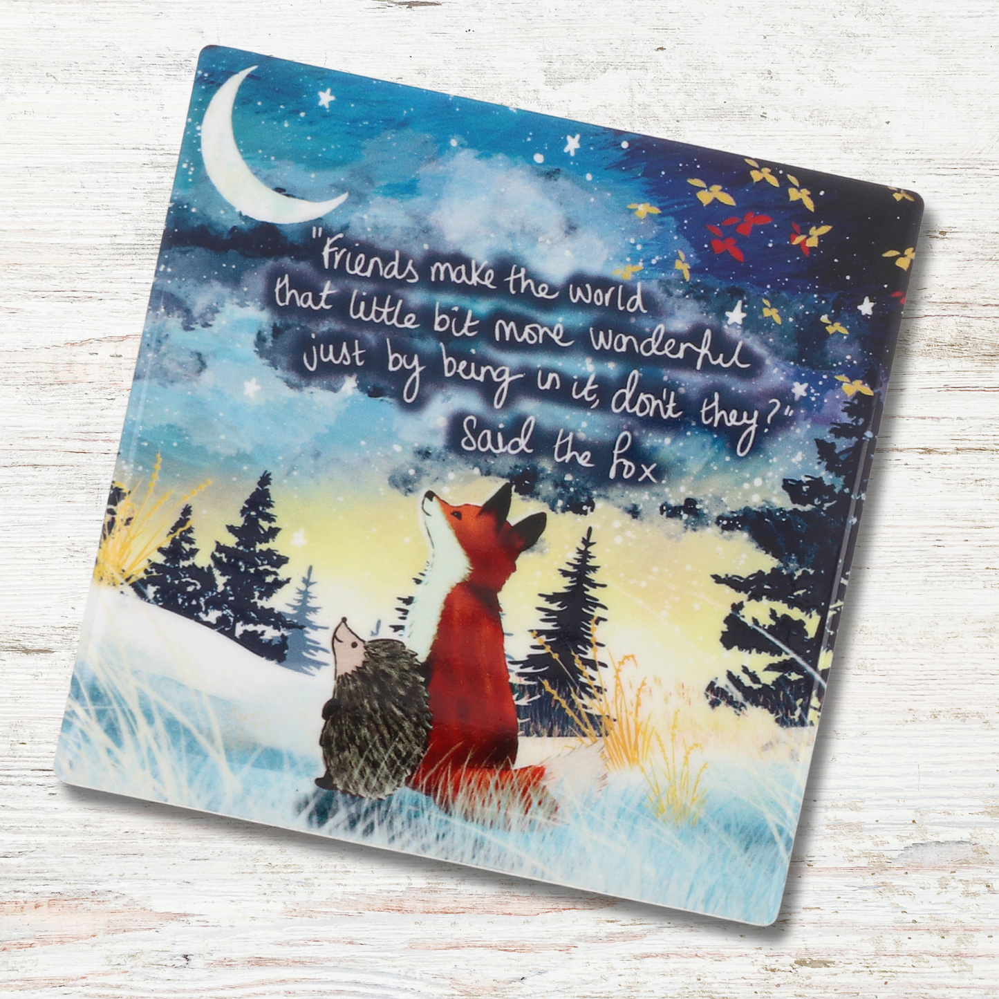Ceramic Coaster - Friends Make The World