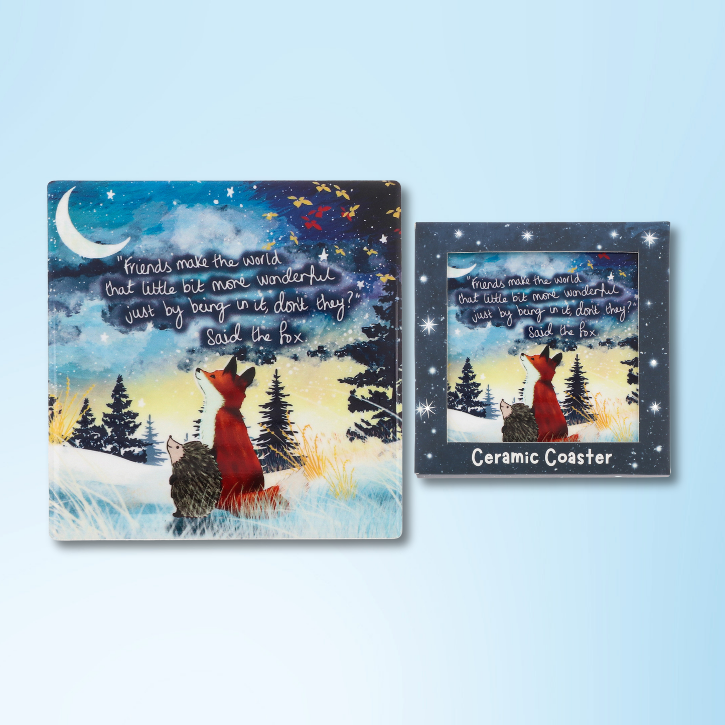 Ceramic Coaster - Friends Make The World