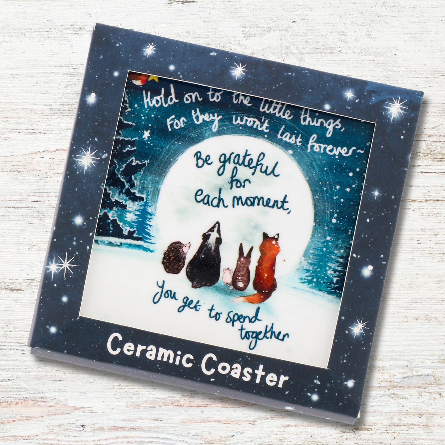 Ceramic Coaster - Grateful