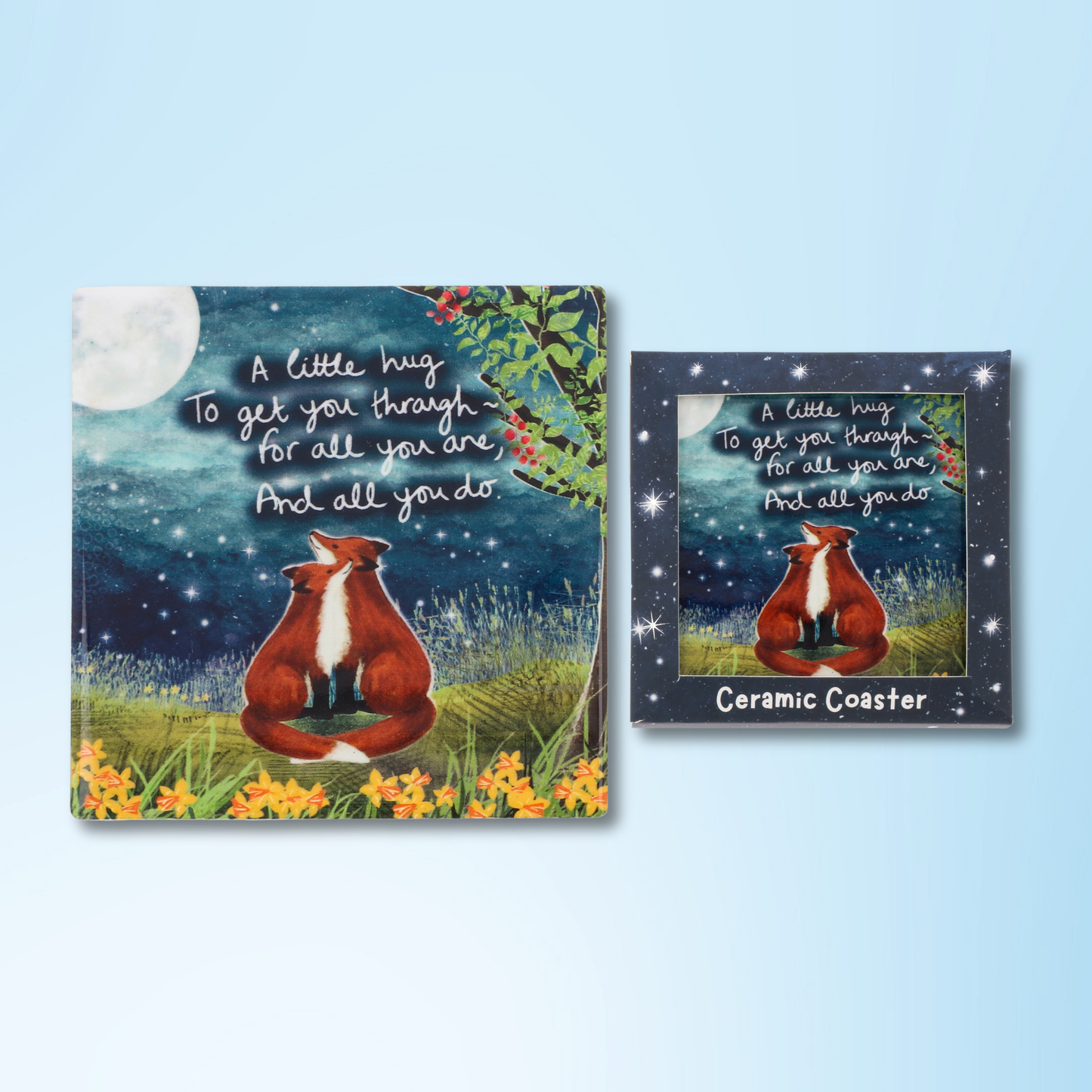 Ceramic Coaster - A Little Hug