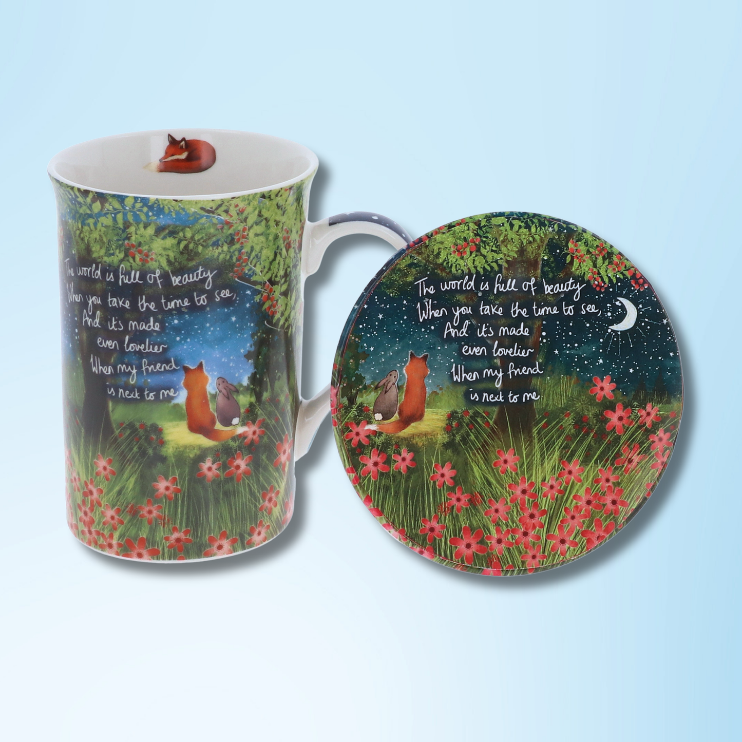 Fine China Mug and Coaster Set - My Friend