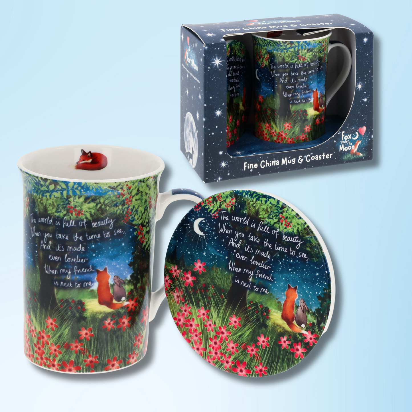 Fine China Mug and Coaster Set - My Friend