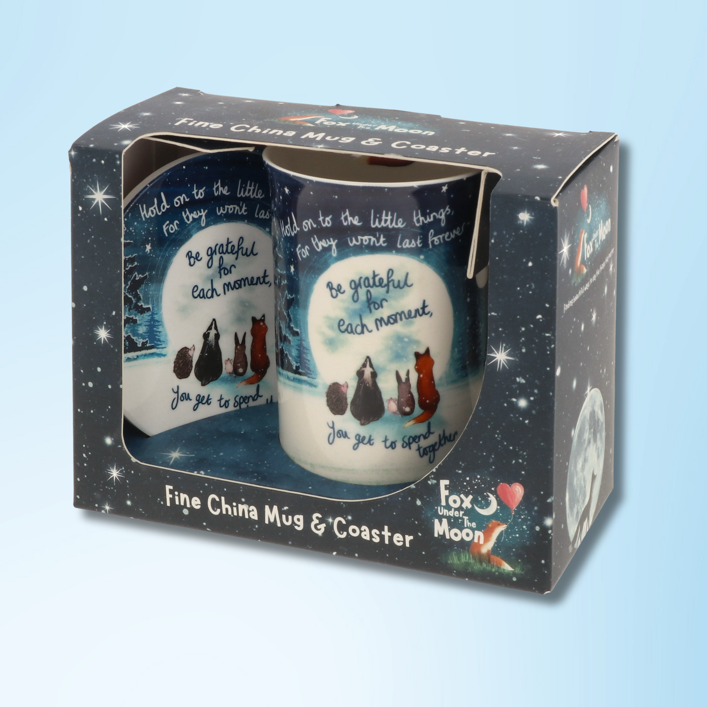Fine China Mug and Coaster Set - Grateful