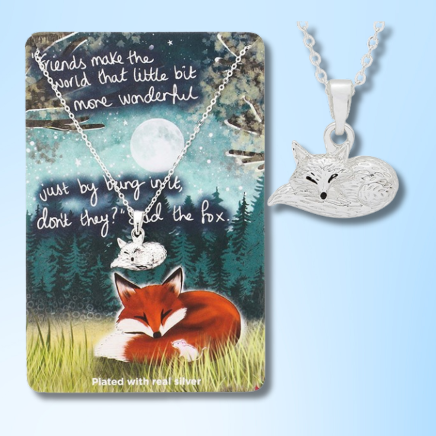 Silver Plated Necklace - Friends Make The World