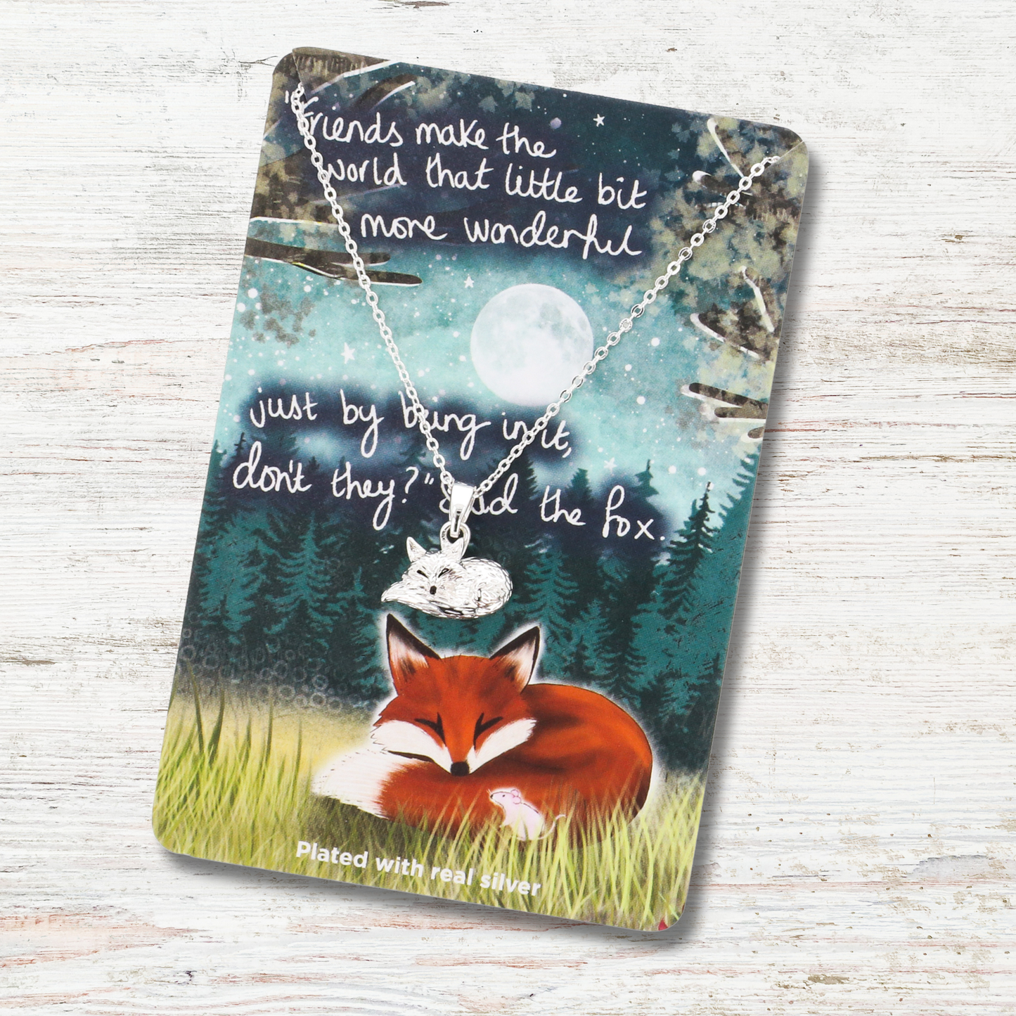 Silver Plated Necklace - Friends Make The World