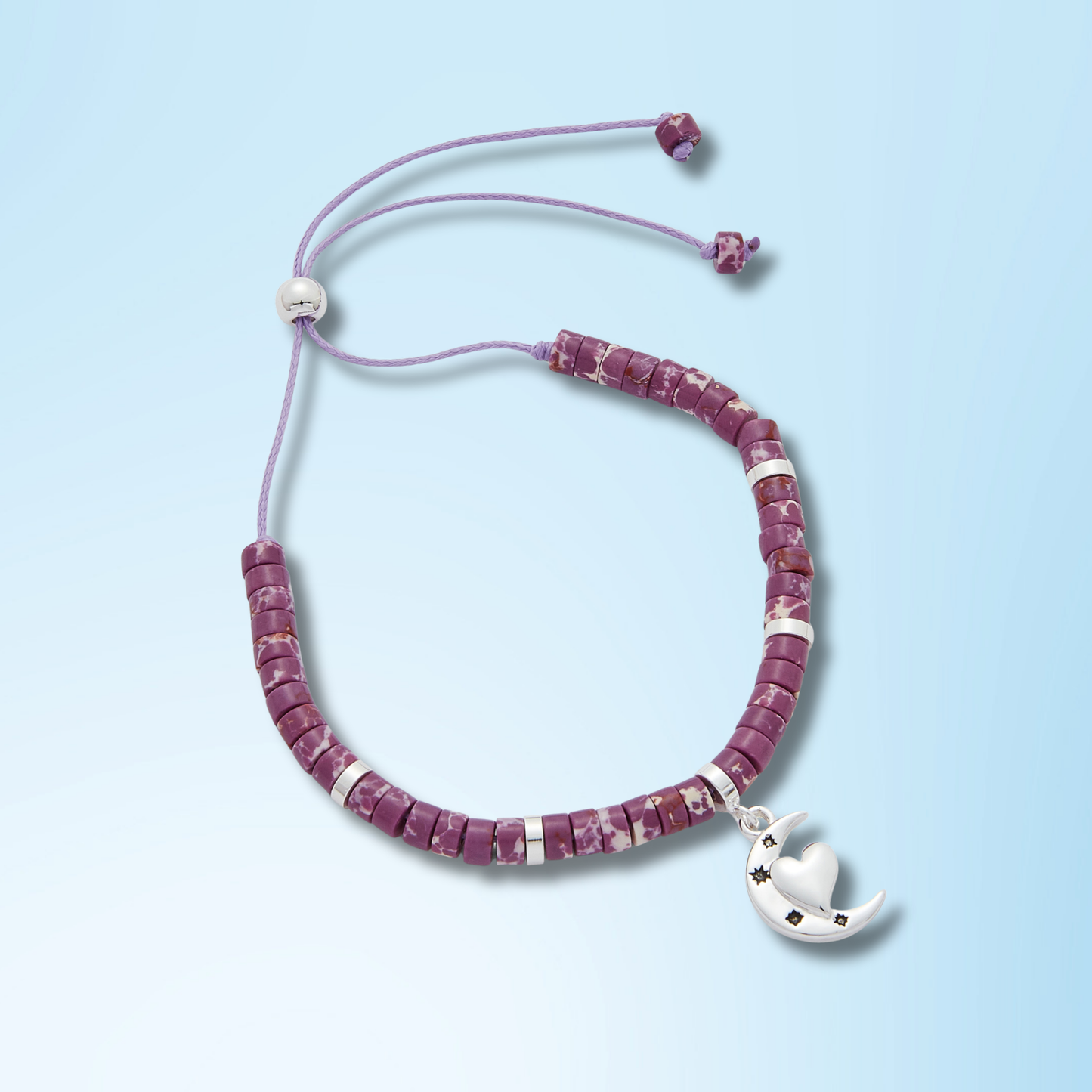 Silver Plated Beaded Bracelet - Love Lasts A Lifetime