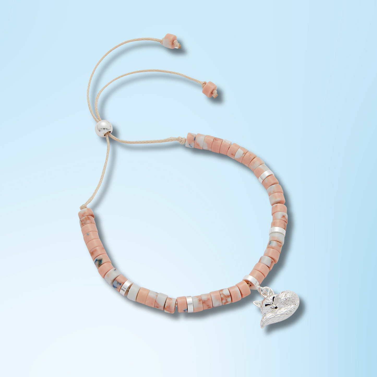 Silver Plated Beaded Bracelet -  Friendship
