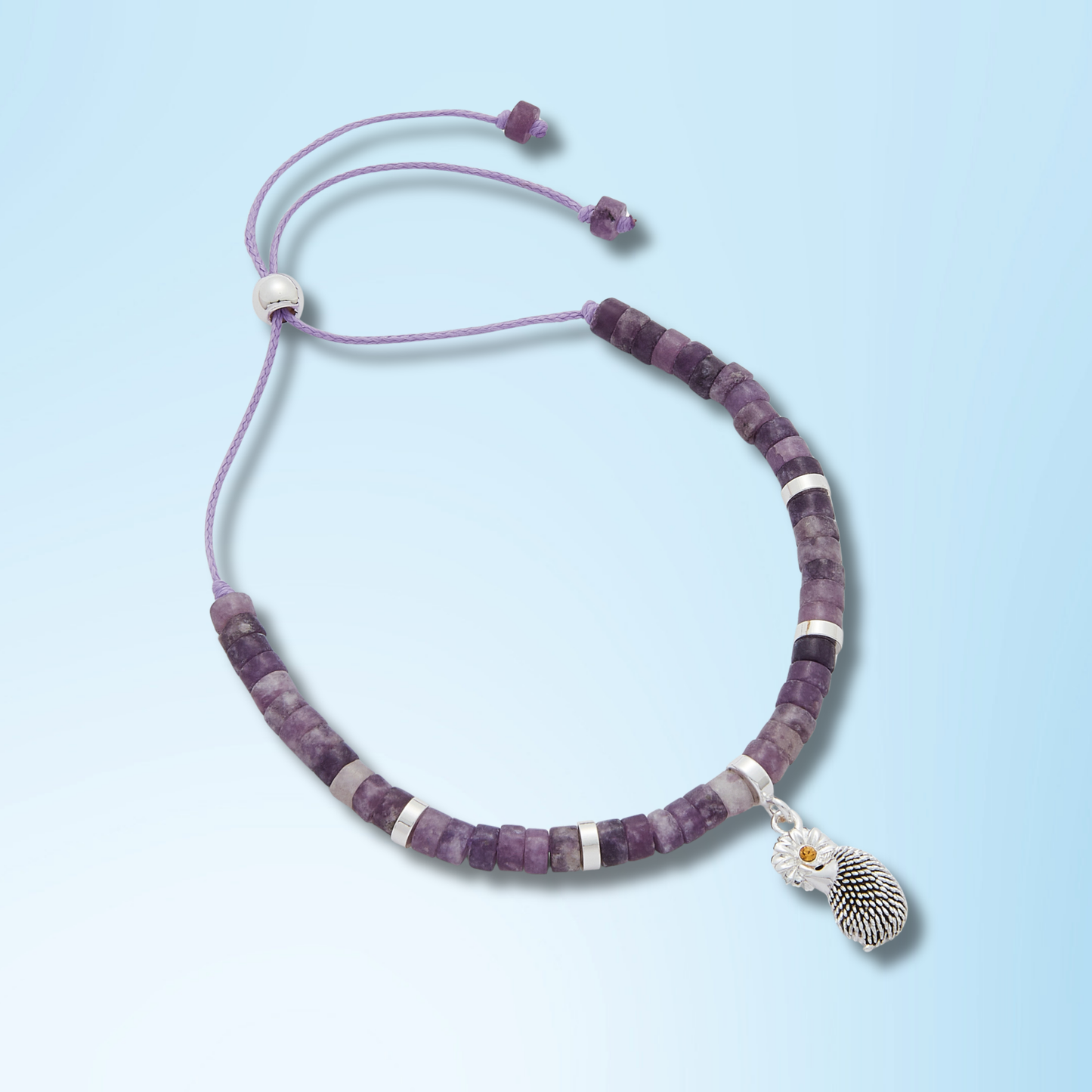 Silver Plated Beaded Bracelet - You're Loved