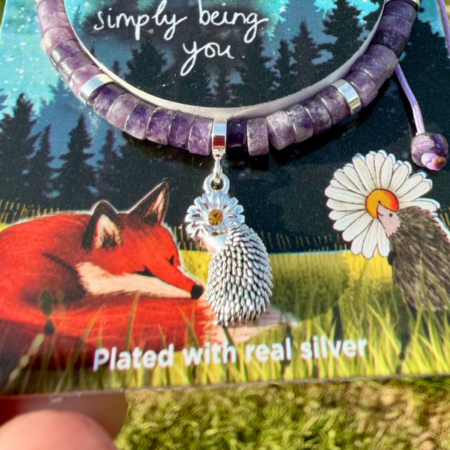 Silver Plated Beaded Bracelet - You're Loved