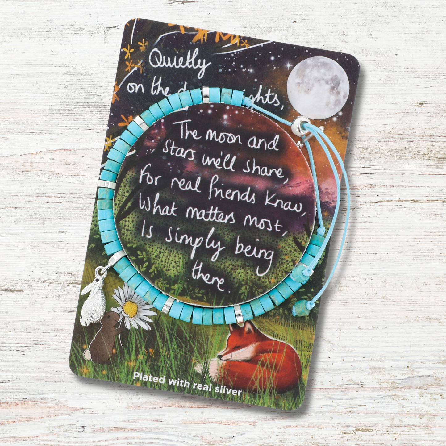 Silver Plated Beaded Bracelet - Being There