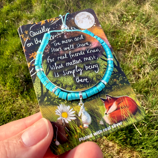 Silver Plated Beaded Bracelet - Being There