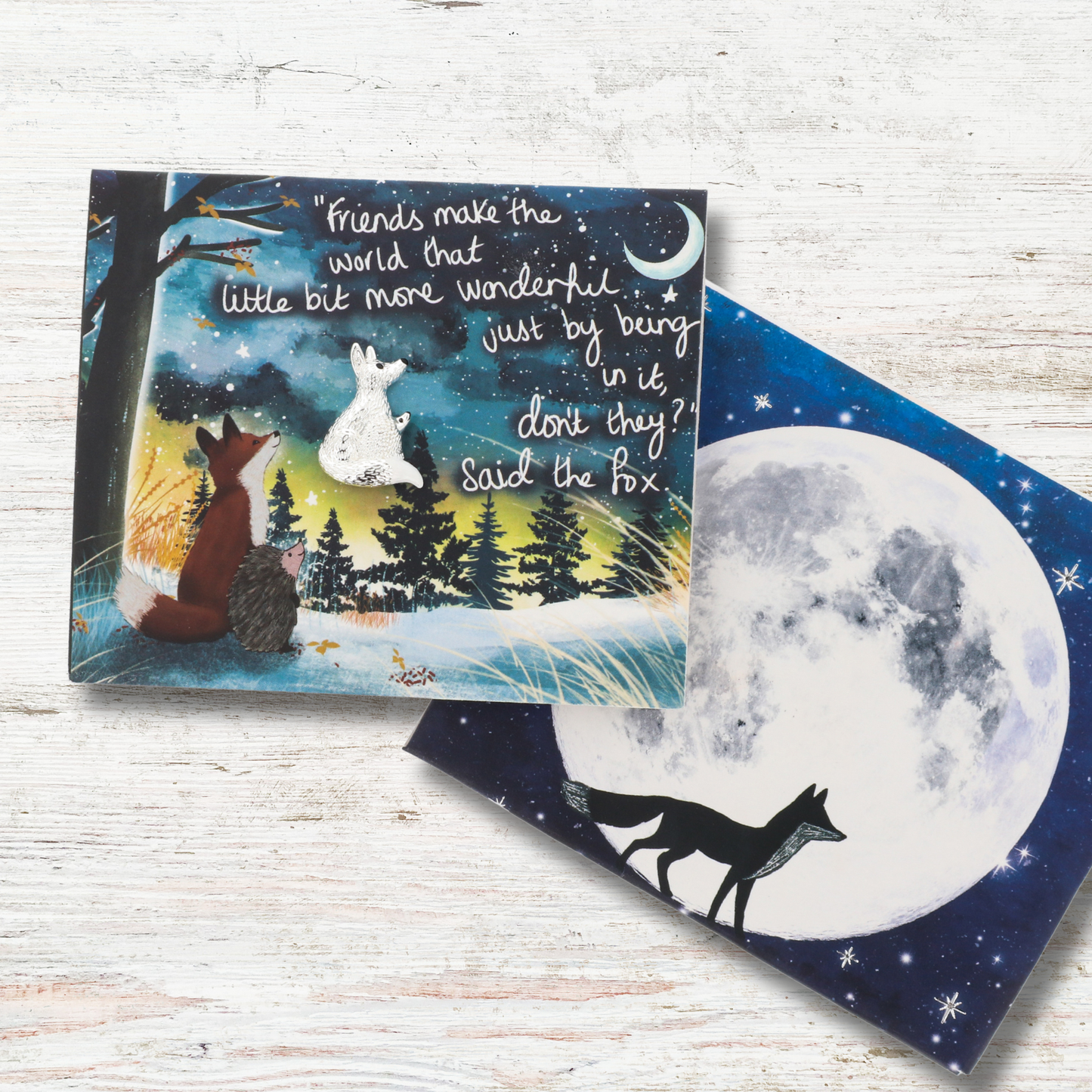 Magnetic Brooch + Gift Envelope - Friends Make The World
