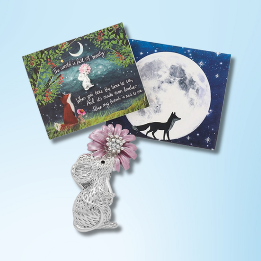 Magnetic Brooch + Gift Envelope - My Friend