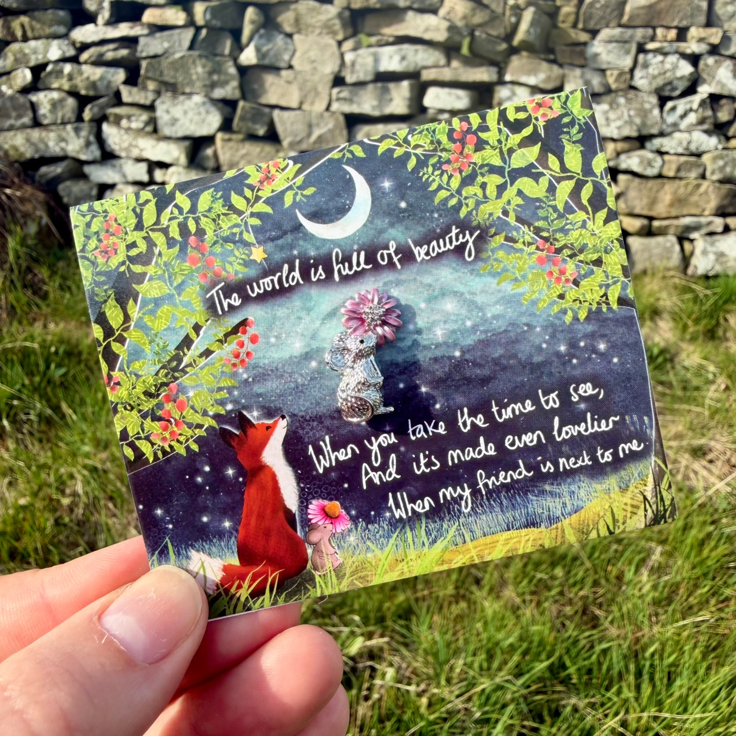 Magnetic Brooch + Gift Envelope - My Friend
