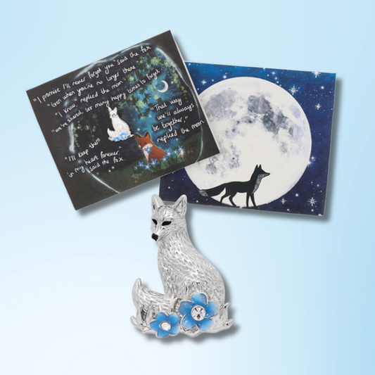 Magnetic Brooch + Gift Envelope - Forget Me Not