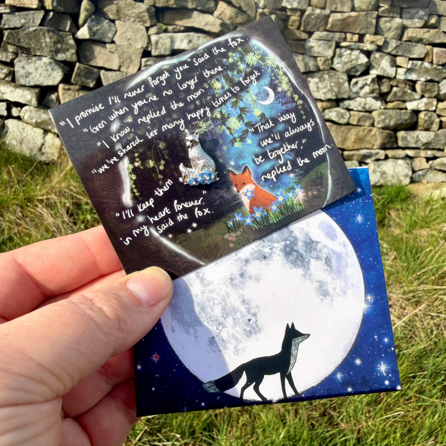 Magnetic Brooch + Gift Envelope - Forget Me Not