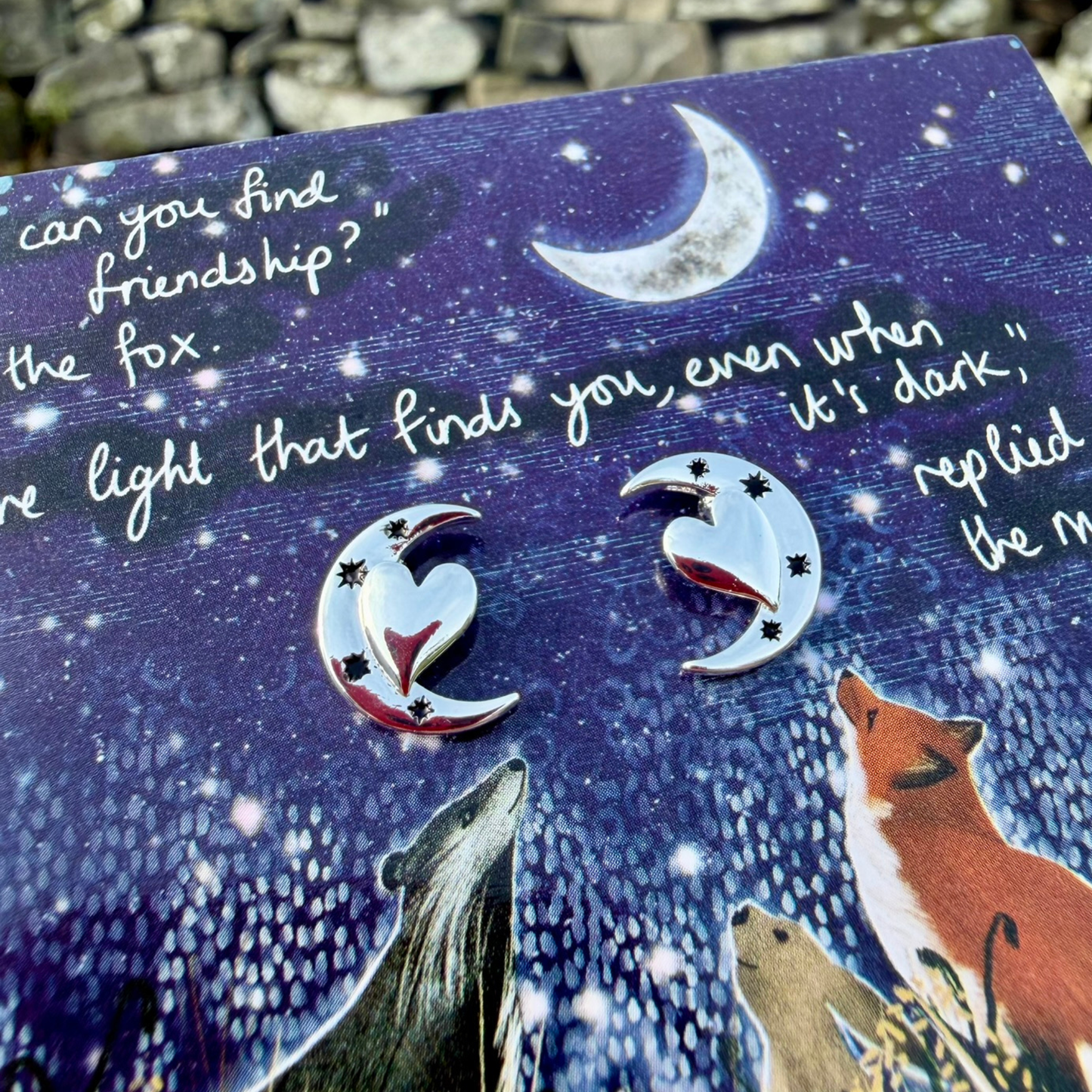 Silver Plated Earrings - Friendship
