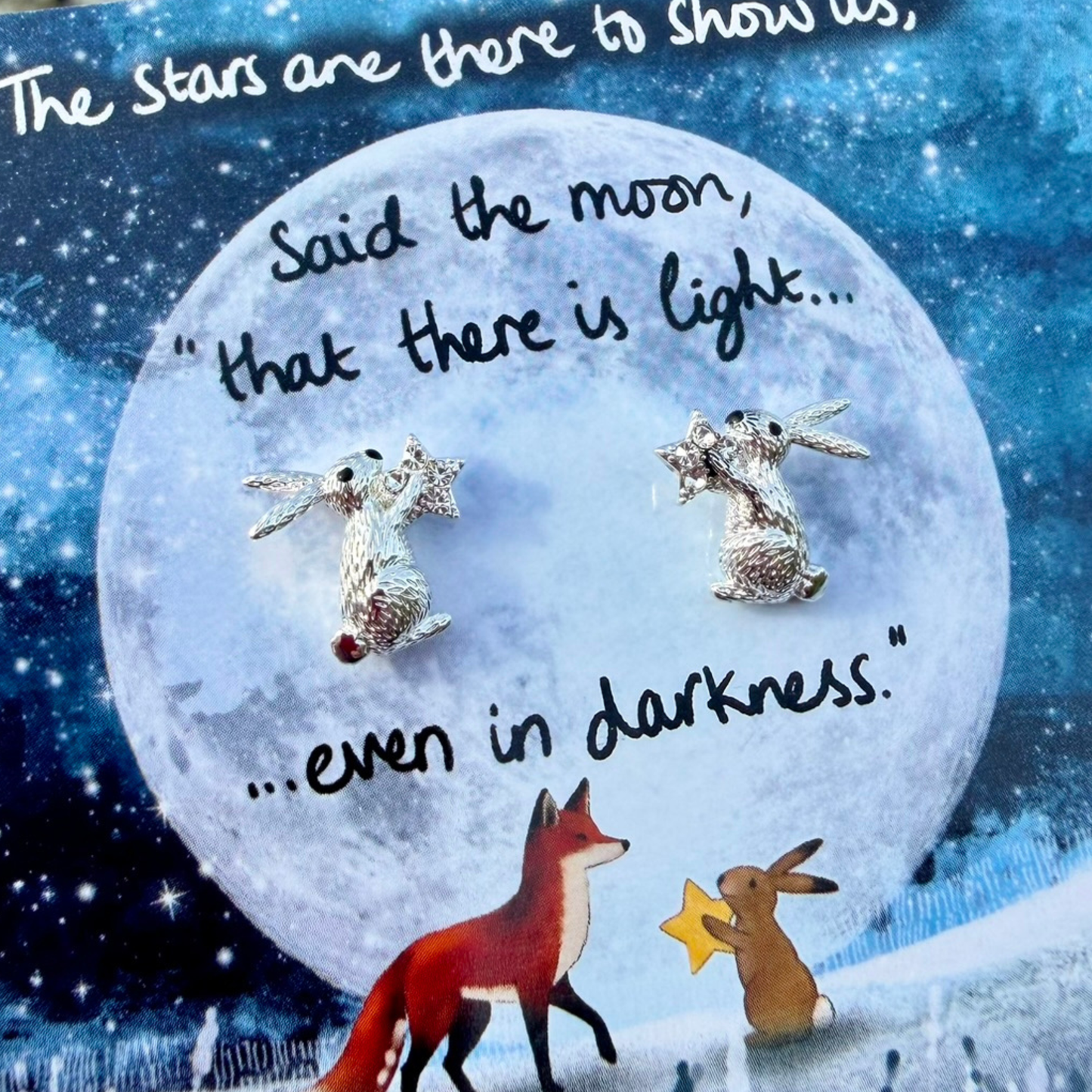 Silver Plated Earrings - Light in Darkness